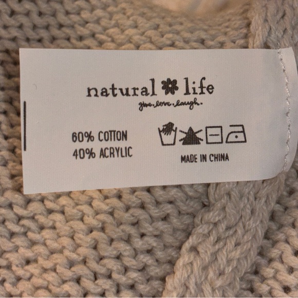 NATURAL LIFE Gray and Red Smiley Sweater - Picture 3 of 7